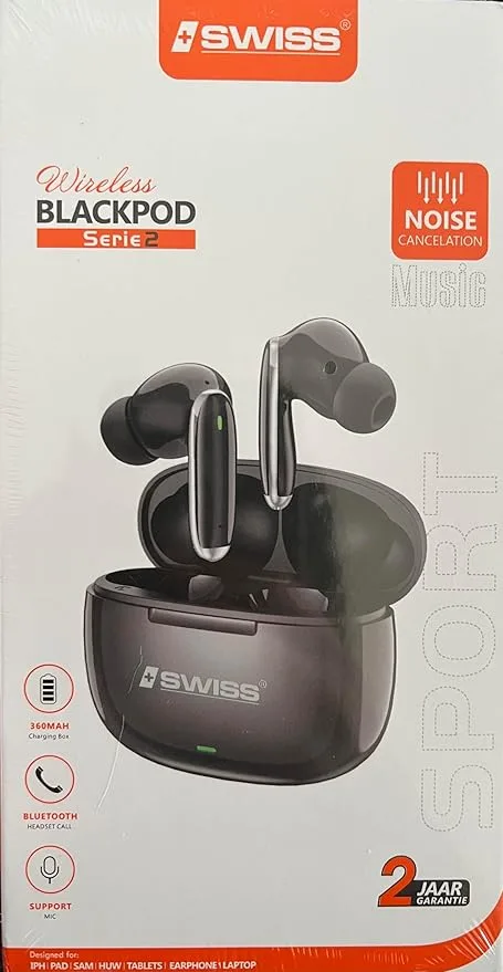 Apple iSwiss BlackPod Serie 2 Oordopjes