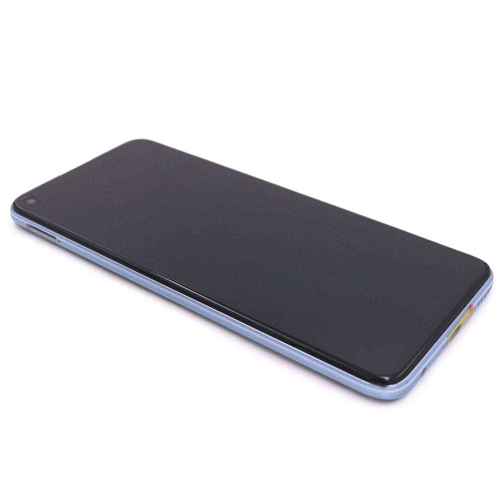 Huawei Scherm complete met housing and battery voor Huawei P40 Lite 5G Zilver Service Pack