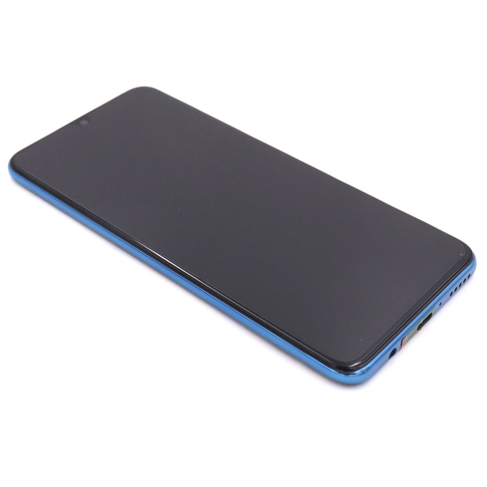 Huawei Scherm met behuizing and battery voor Huawei P30 Lite New Edition (24MP) (MAR-LX1M) Blauw Service Pack
