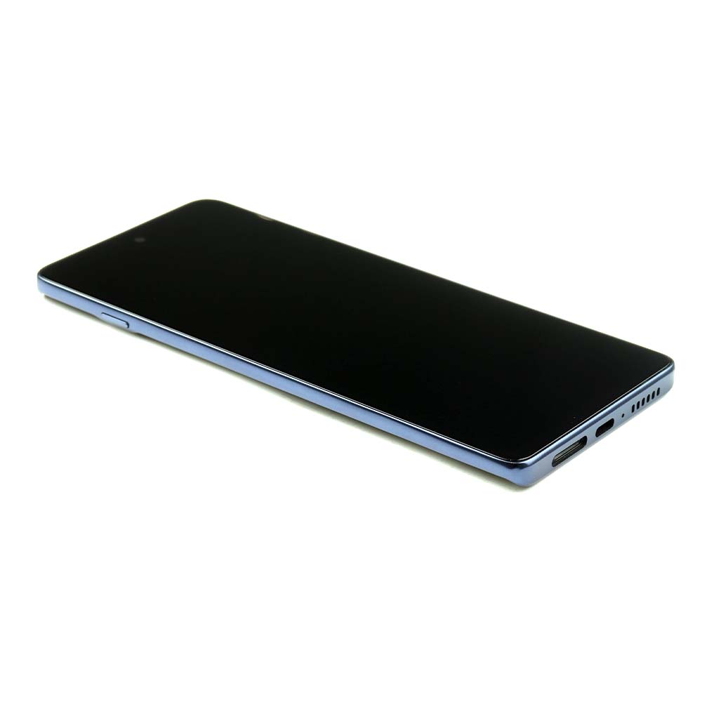 Motorola Scherm met frame voor Motorola Moto G200 Blauw Service Pack