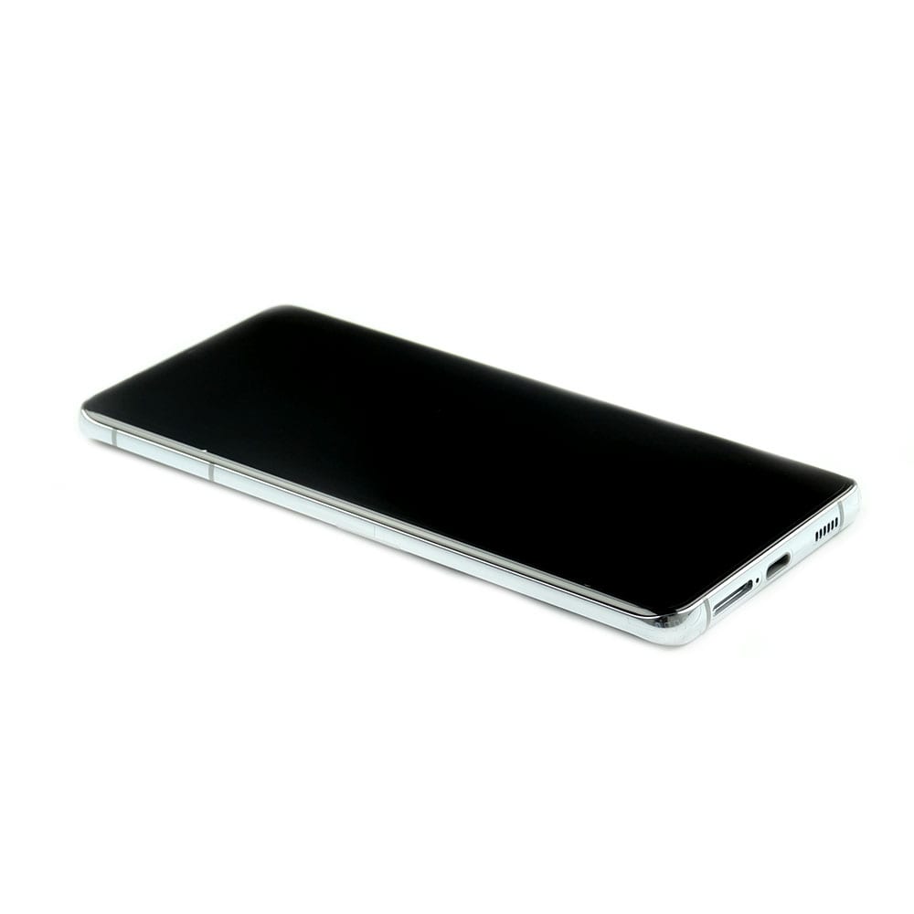 Samsung Scherm (without Camera) Complete met behuizing voor Samsung Galaxy S21 Ultra 5G Zilver Service Pack