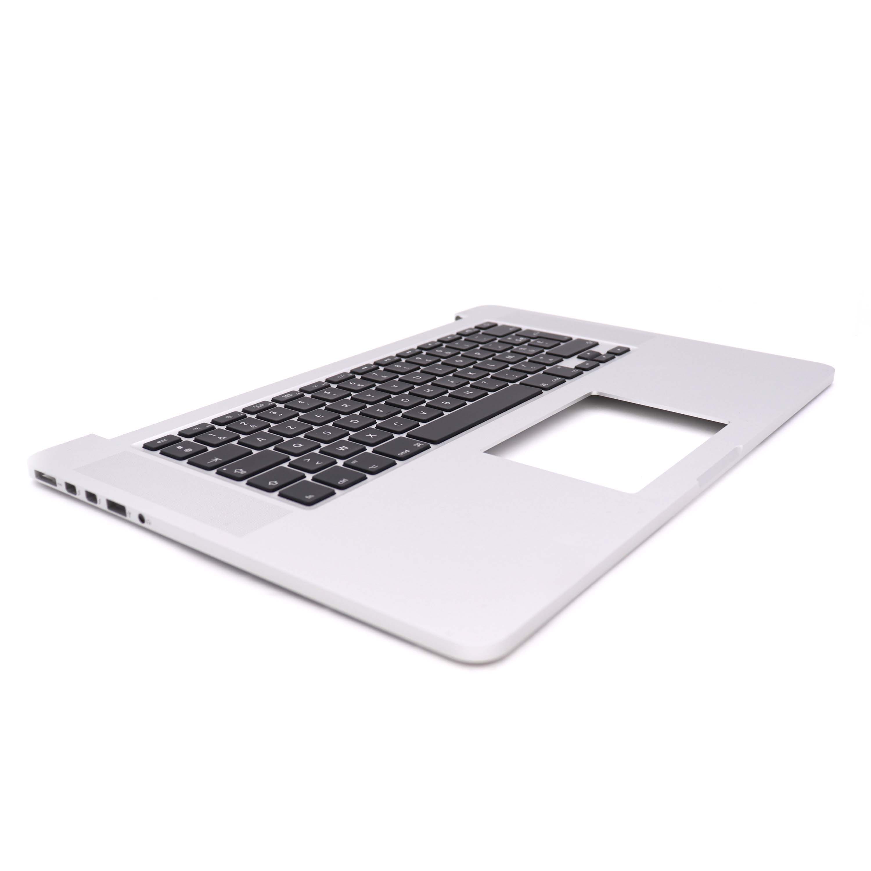 Apple Keyboard Complete met behuizing (FR) voor MacBook Pro Retina 15 inch (A1398) 2015 Zilver OEM-Equivalent