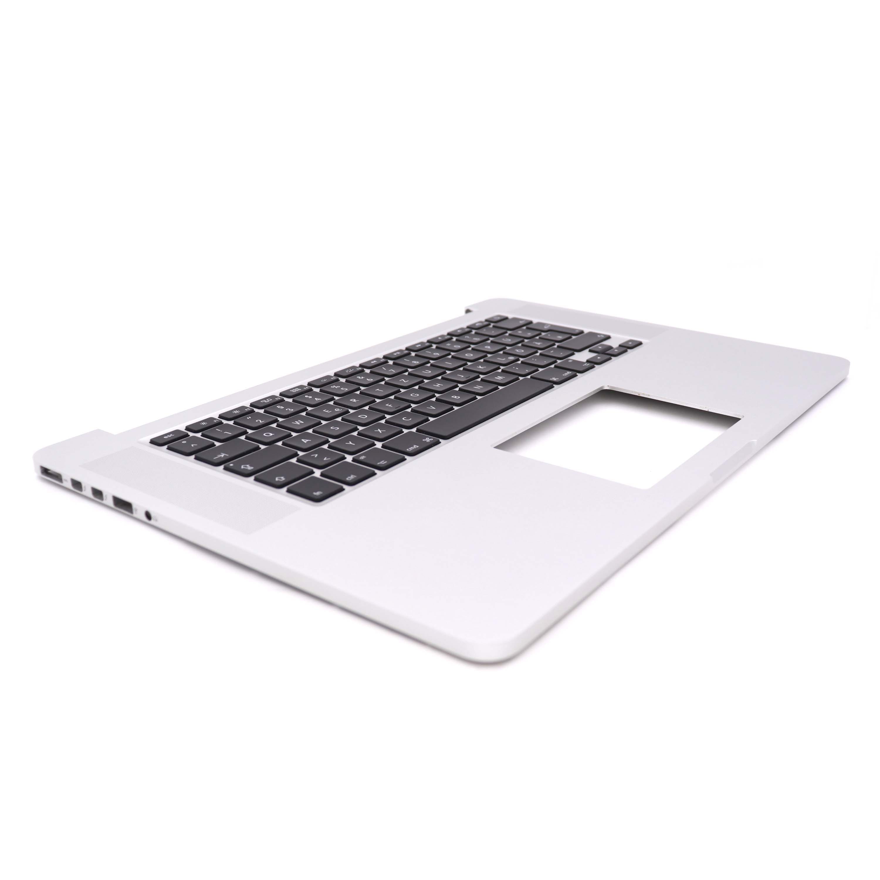 Apple Keyboard Complete met behuizing (DE) voor MacBook Pro Retina 15 inch (A1398) (2015) Zilver OEM-Equivalent