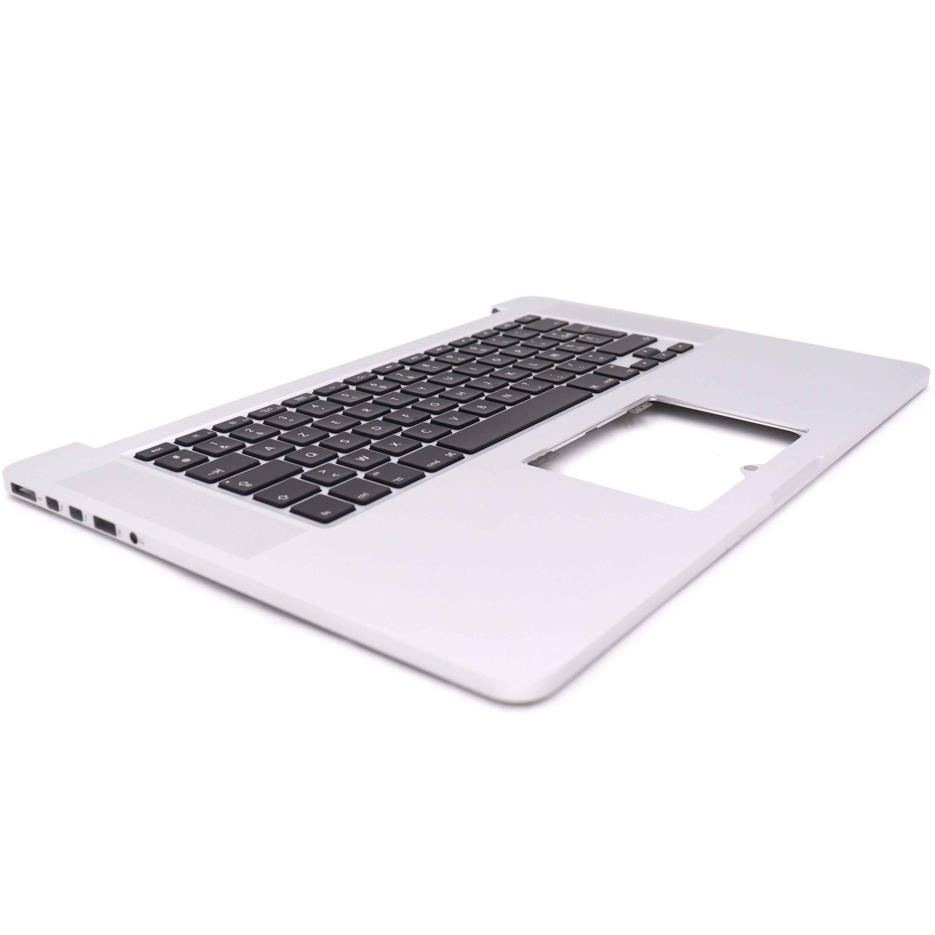 Apple Keyboard Complete met behuizing Zilver (FR) (2013-2014) voor MacBook Pro Retina 15 inch (A1398) Zilver OEM-Equivalent