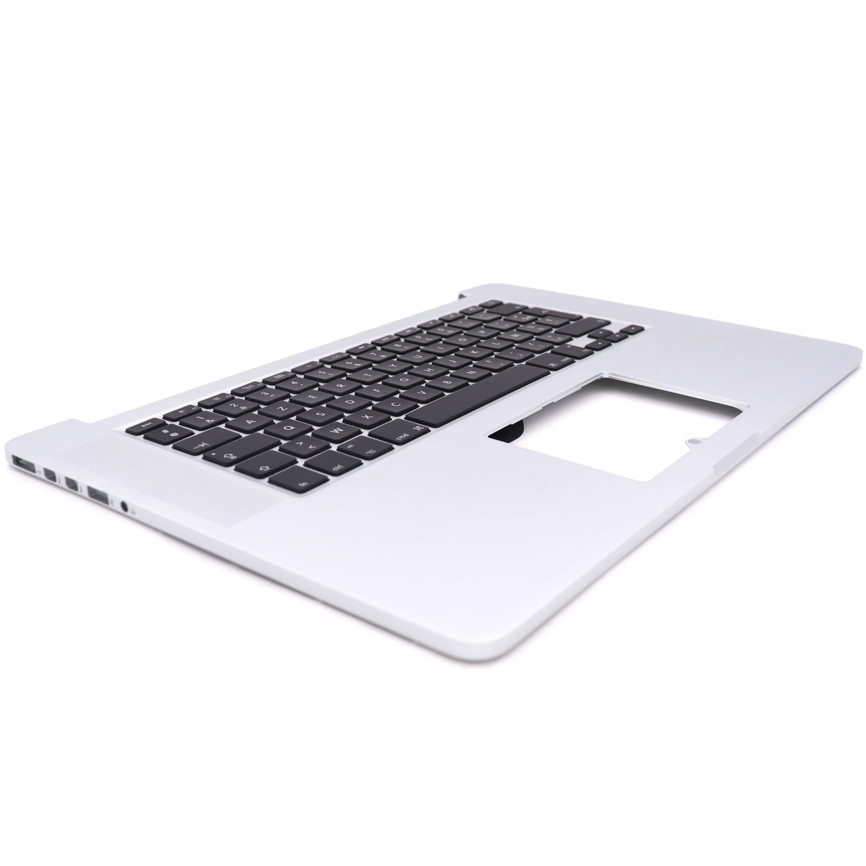 Apple Keyboard Complete met behuizing (FR) voor MacBook Pro Retina 15 inch (A1398) (2012-2013) Zilver OEM-Equivalent