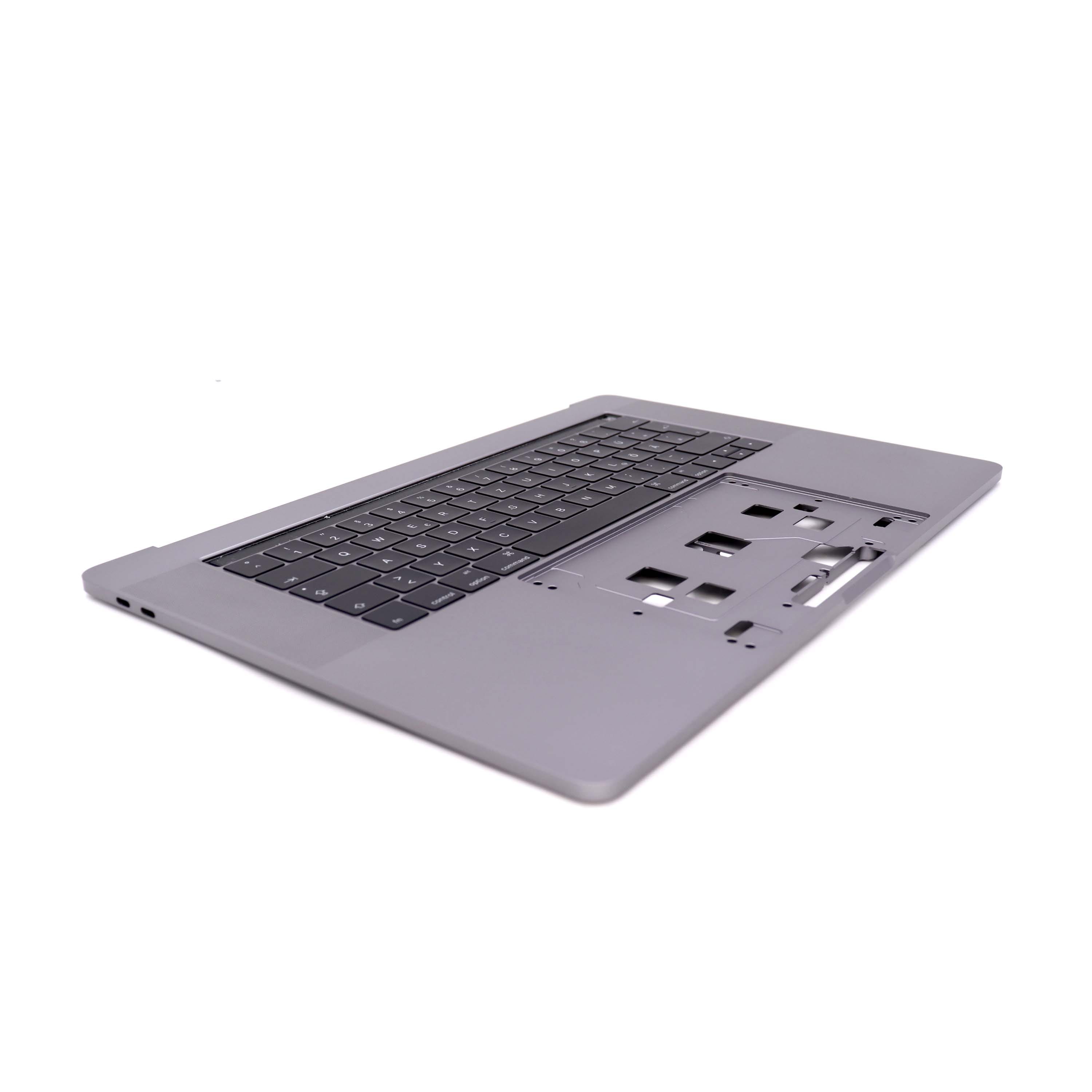 Apple Keyboard Complete met behuizing (DE) voor MacBook Pro Retina 15 A1707 Grijs OEM-Equivalent