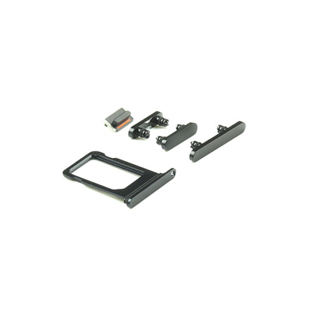 Apple Behuizing-knoppenset voor iPhone 12 Mini Zwart OEM-Equivalent