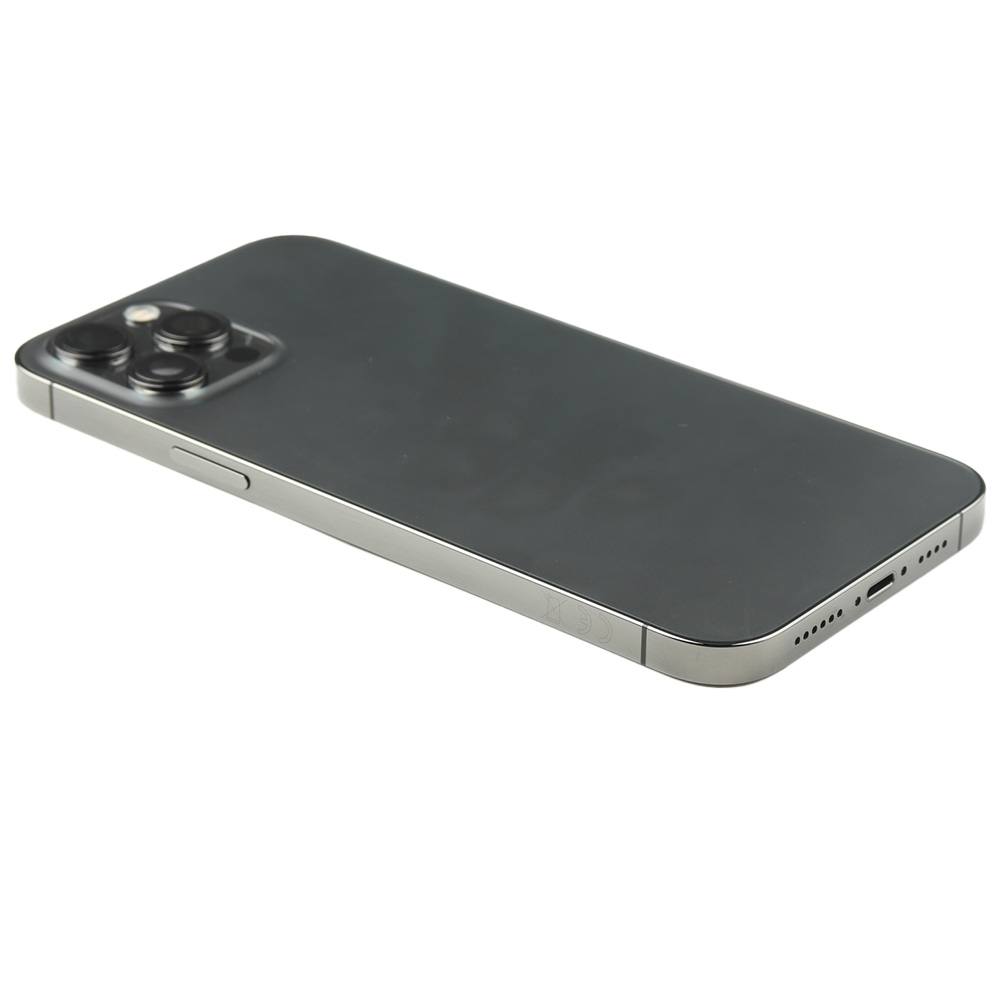 Apple Achterbehuizing met kleine onderdelen (US-versie) voor iPhone 12 Pro Max Zwart Pulled
