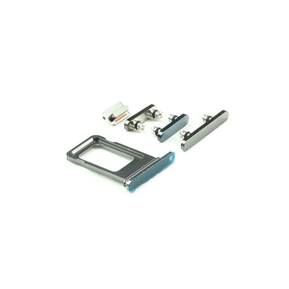 Apple Behuizing-knoppenset voor iPhone 12 Pro Max Zwart OEM-Equivalent