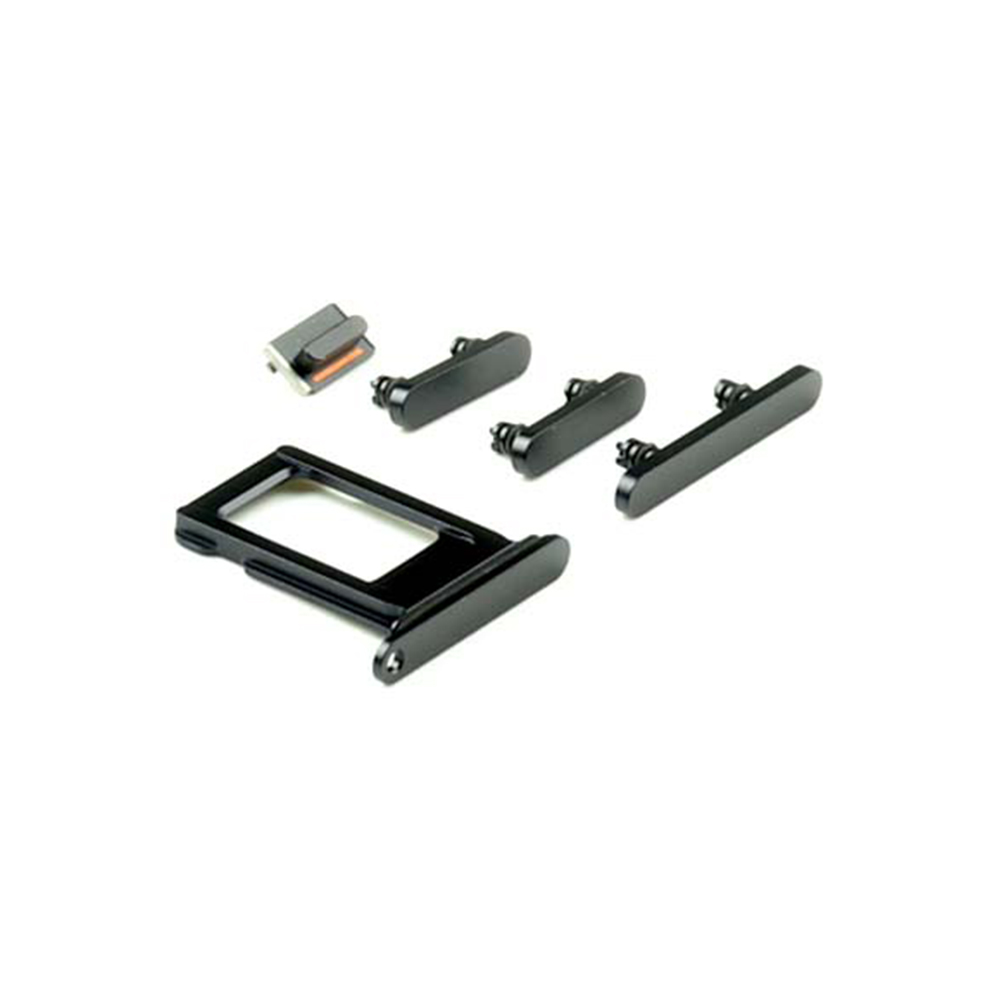 Apple Behuizing-knoppenset voor iPhone 12 Zwart OEM-Equivalent