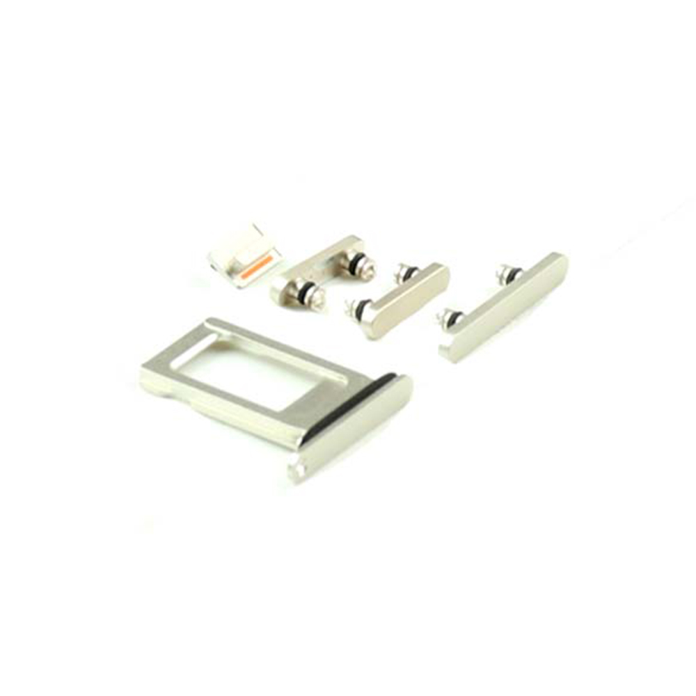 Apple Behuizing-knoppenset voor iPhone 12 Wit OEM-Equivalent