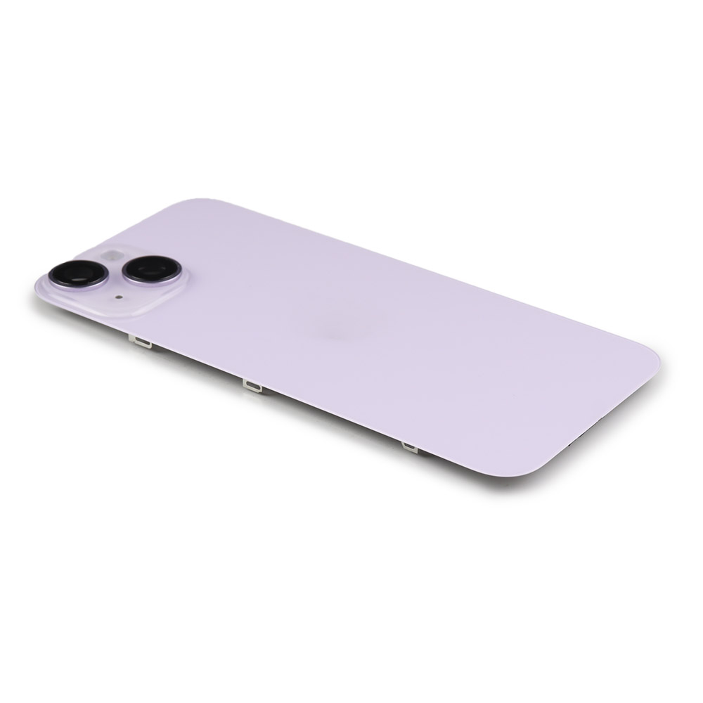 Apple Achterkant incl. cameralens, flitser en draadloos laden voor iPhone 14 Paars Pulled