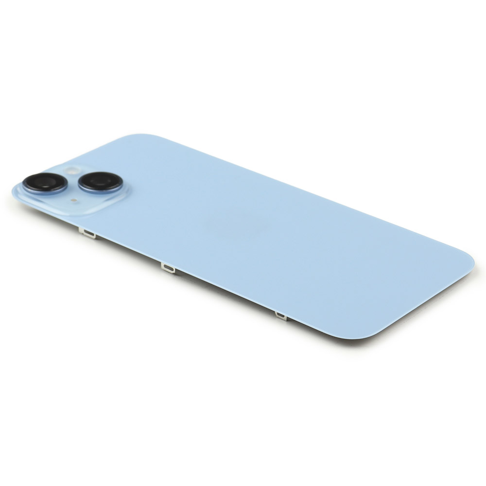 Apple Achterkant incl. cameralens, flitser en draadloos laden voor iPhone 14 Blauw Pulled