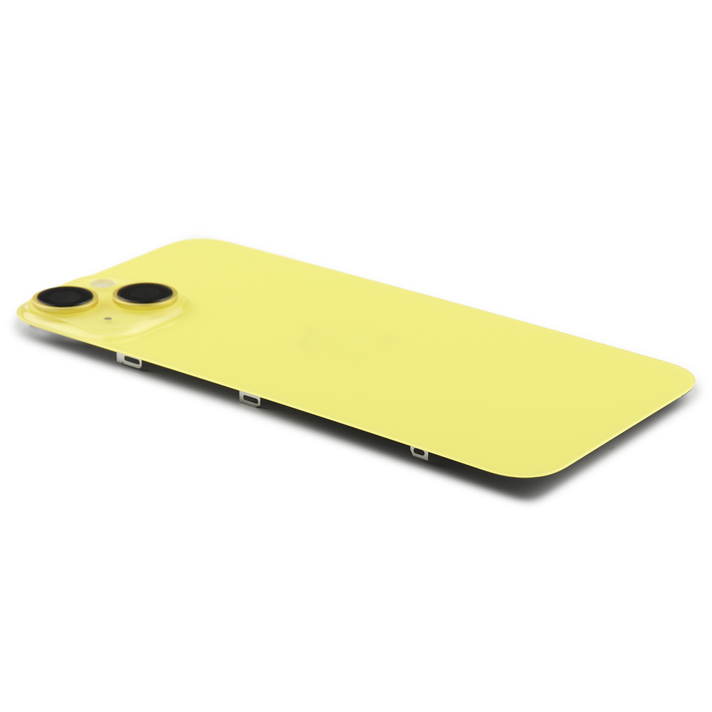 Apple Achterkant incl. cameralens, flitser en draadloos laden voor iPhone 14 Geel Pulled