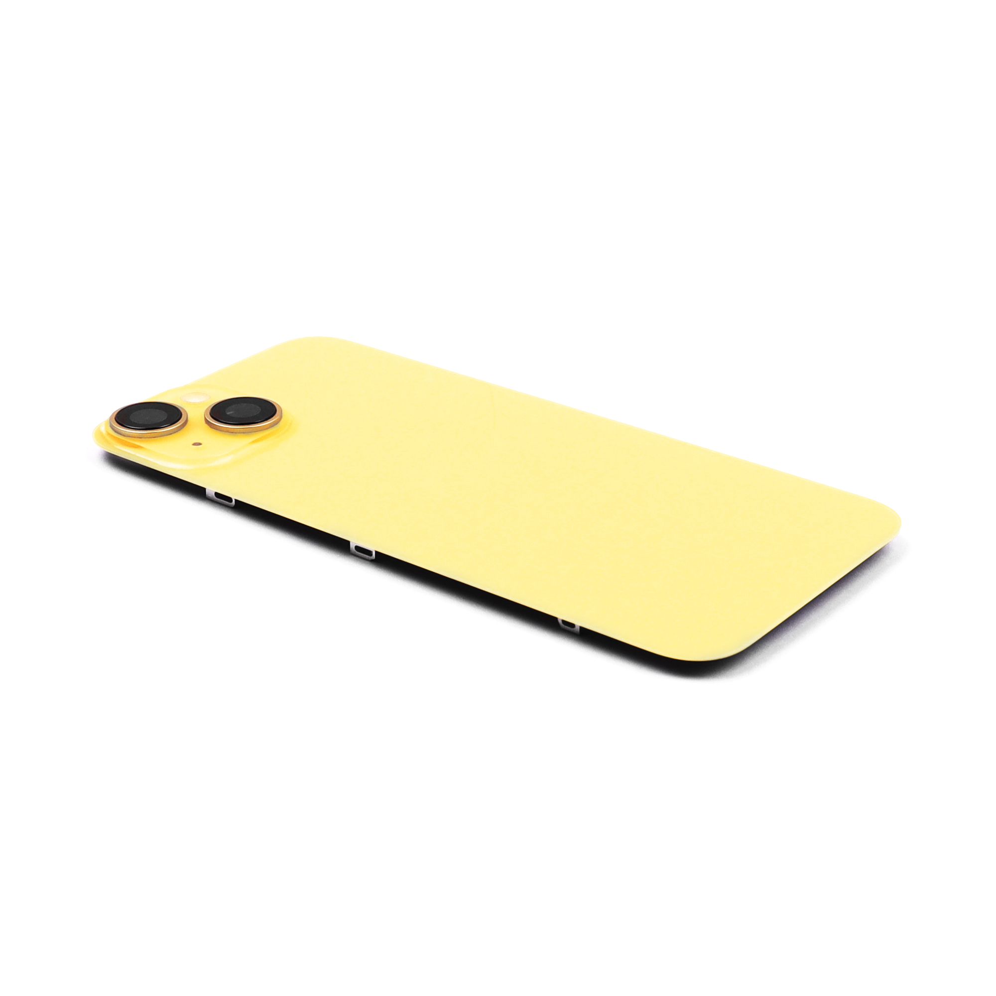 Apple Achterkant incl. cameralens, flitser en draadloos laden voor iPhone 14 Geel Pulled B