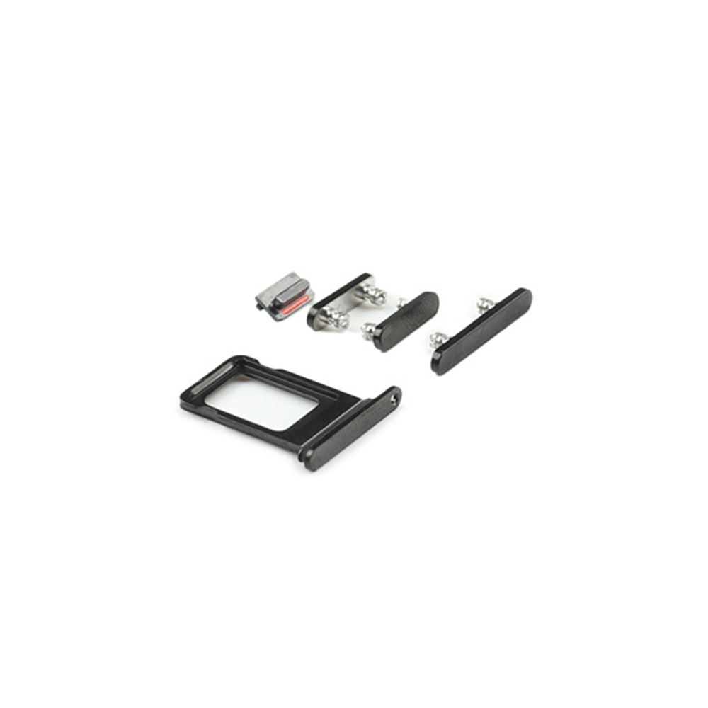 Apple Behuizing-knoppenset voor iPhone 14 Pro Zwart Max OEM-Equivalent