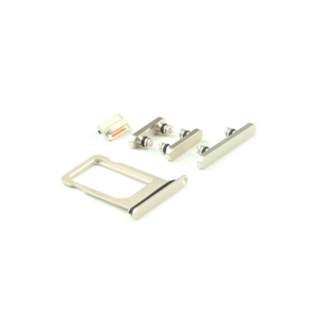 Apple Behuizing-knoppenset voor iPhone 13 Mini Wit OEM-Equivalent