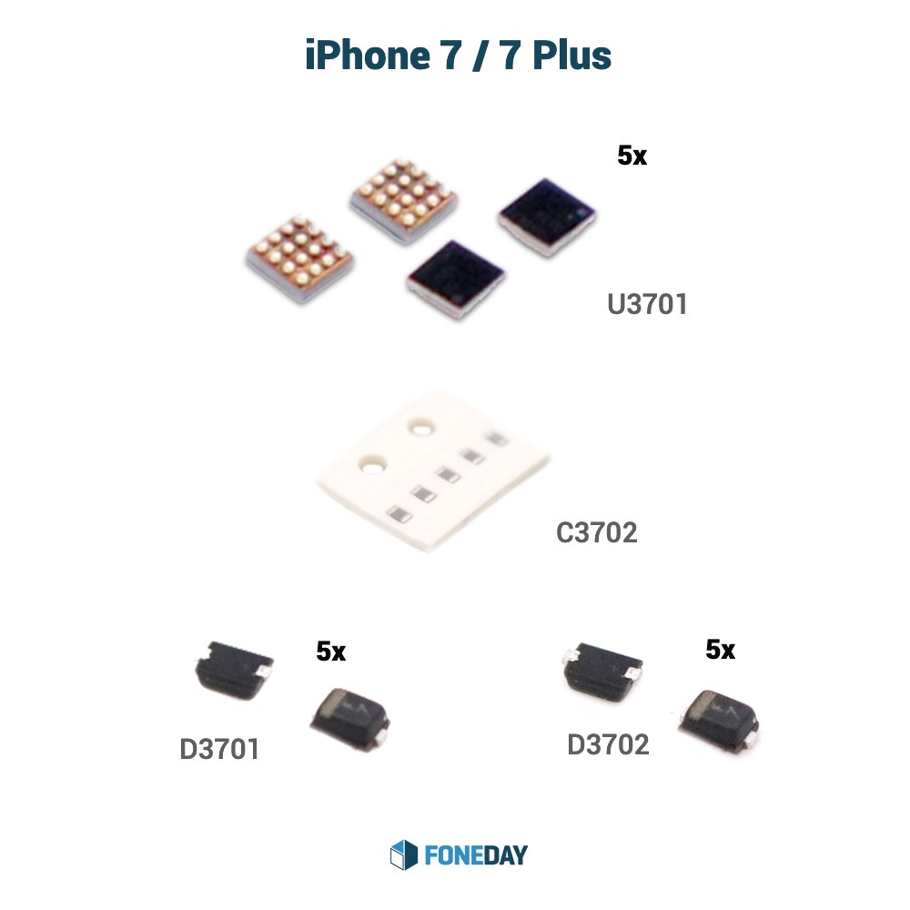 Apple Backlight Circuit Complete Set (per unit 5 stuks) voor iPhone 7 OEM-Equivalent