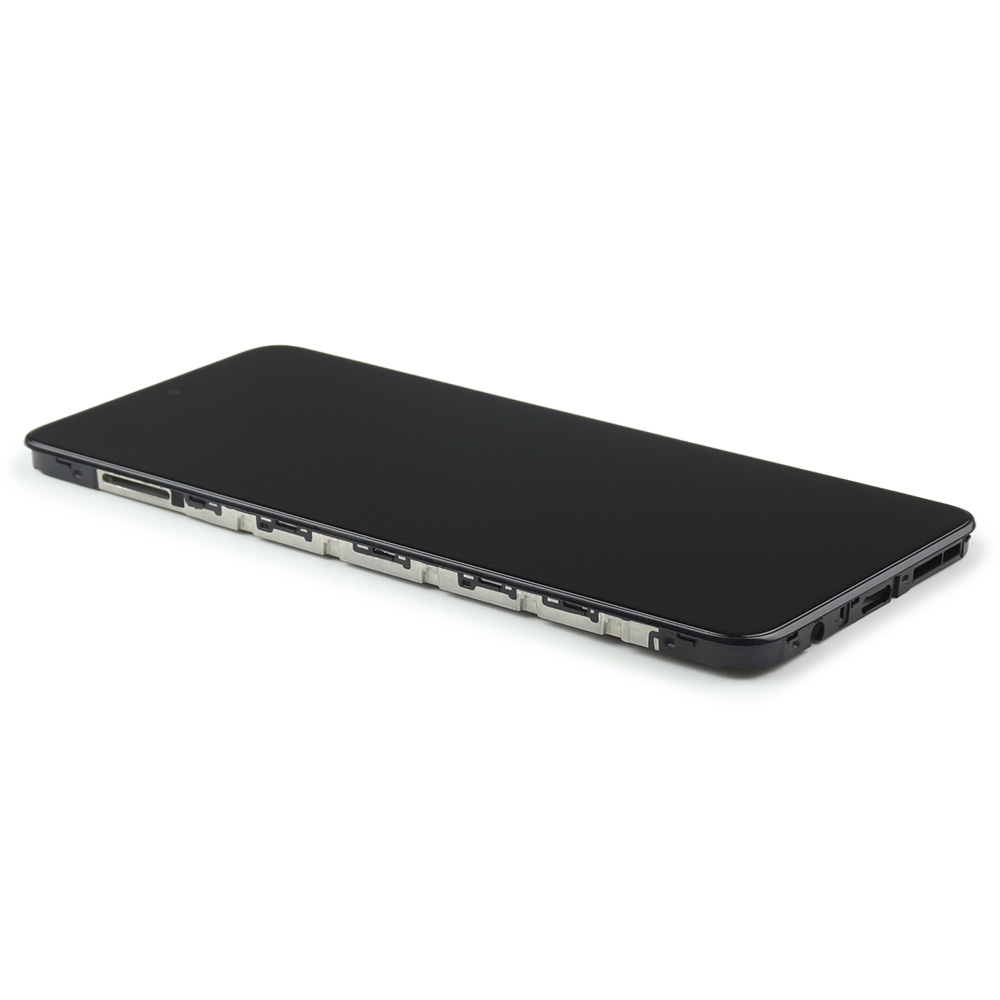 Motorola Scherm met frame voor Motorola Moto G84 5G Zwart Service Pack