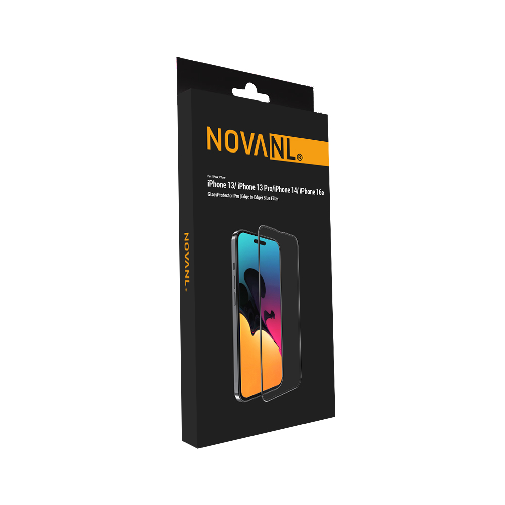 NovaNL GlassProtector Pro Edge to Edge (Blau Filter) für Apple iPhone 17e/16e/14/13/13 Pro