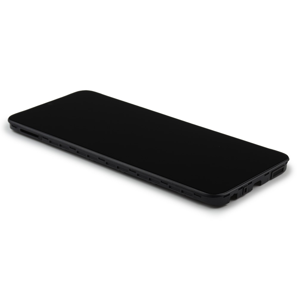 Samsung Scherm met frame voor Samsung Galaxy A03 Core (SM-A032F) Zwart Service Pack