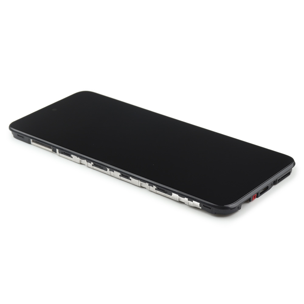 Motorola Scherm met frame voor Motorola Moto G53 Zwart Service Pack