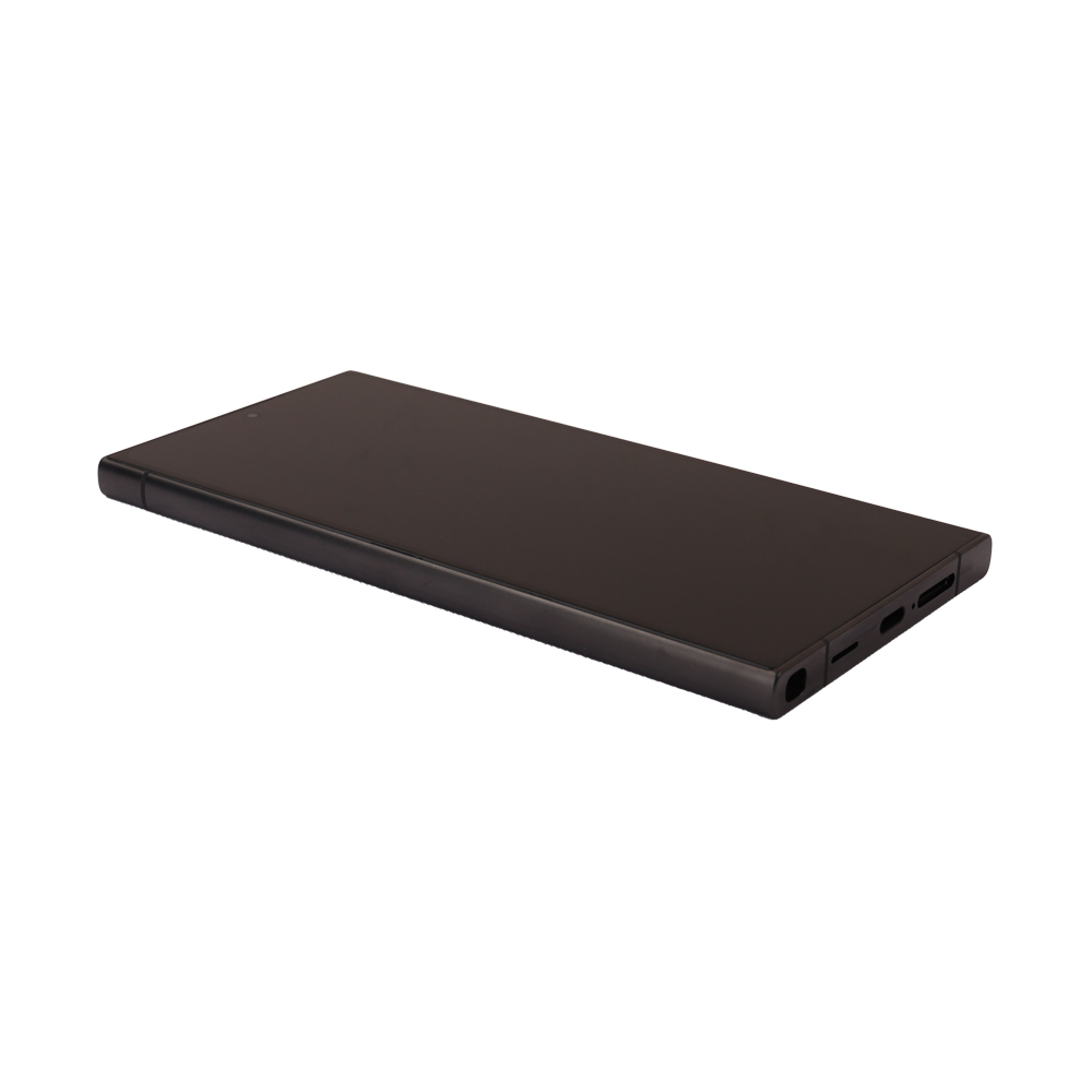 Samsung Scherm met frame voor Samsung Galaxy S24 Ultra (SM-S928) Titanium Zwart Soft Oled