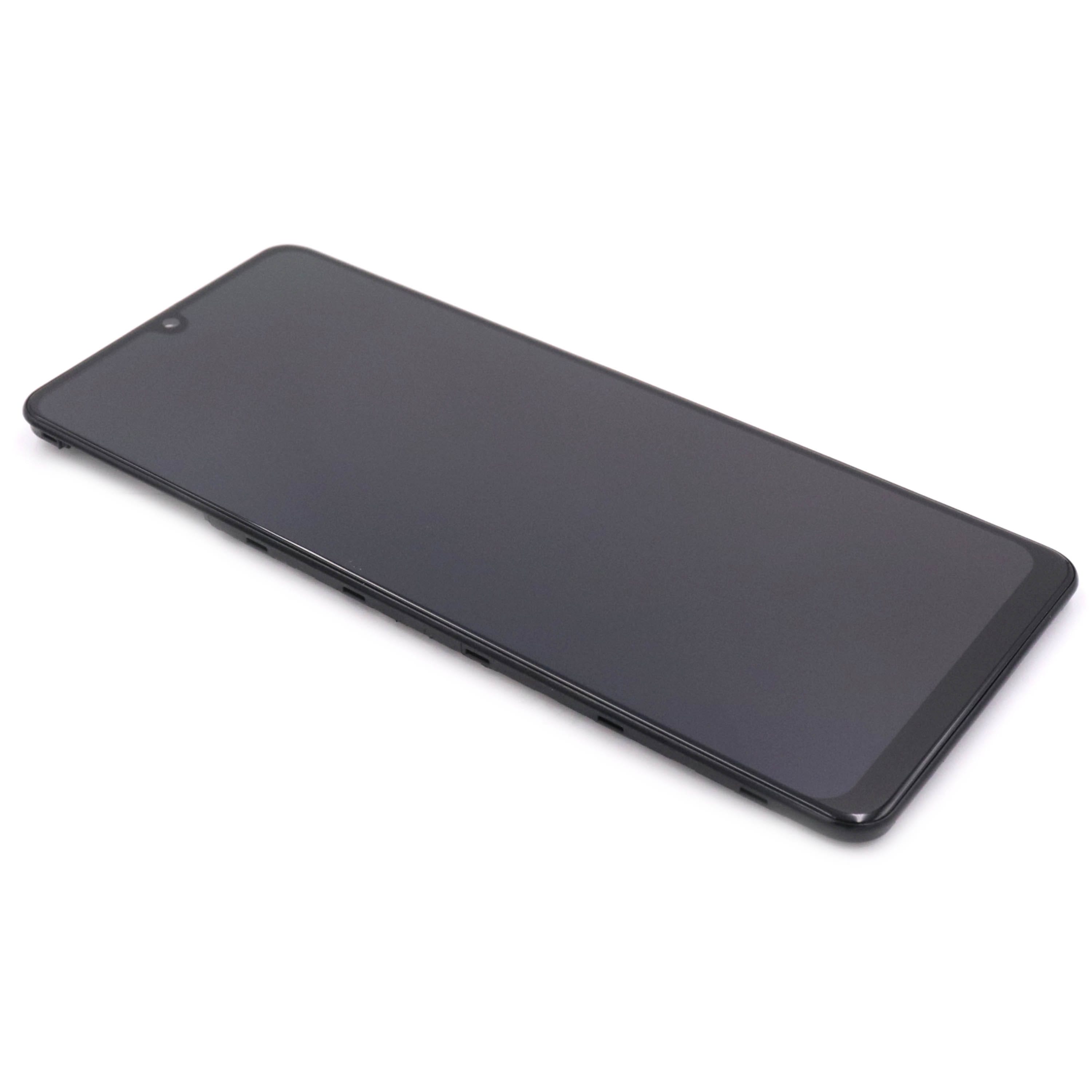 Samsung Scherm met frame voor Samsung Galaxy A31 Zwart Service Pack