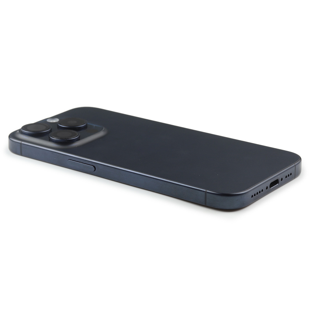 Apple Achterbehuizing met kleine onderdelen voor iPhone 15 Pro (EU Version) Blauw Titanium Pulled