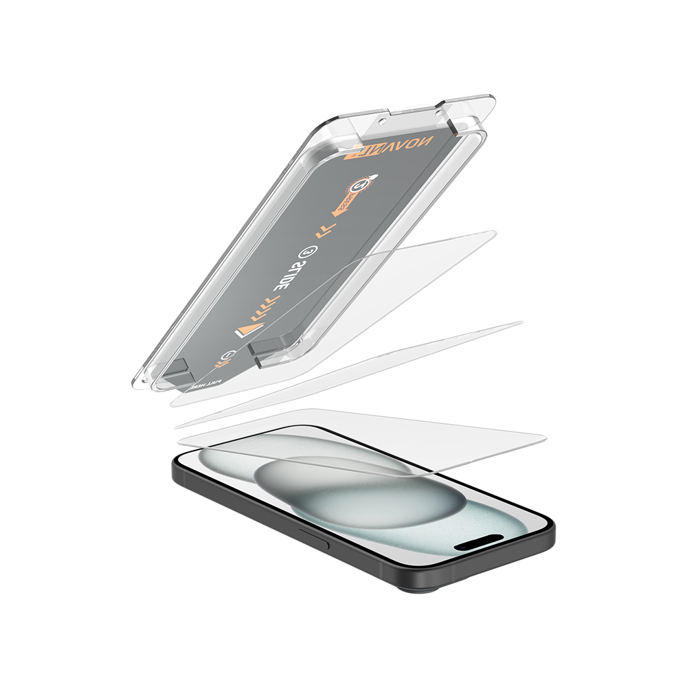 NOVANL 3 in 1 GlassProtector (incl. Applicator) voor iPhone 16 Pro Max
