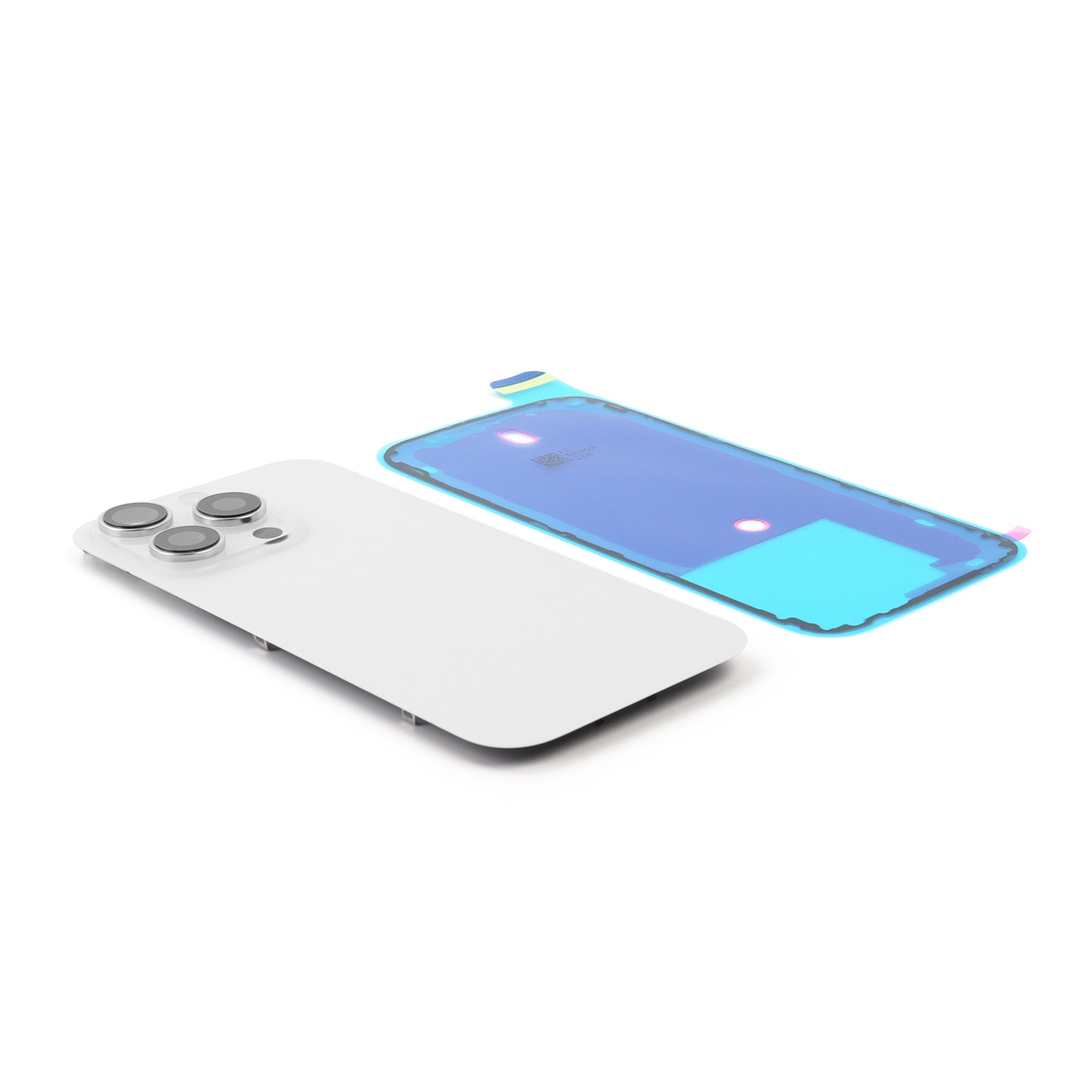 Back Cover incl. Camera lens, Flash Light and Wireless Charging For iPhone 16 Pro White Titanium Pulled B