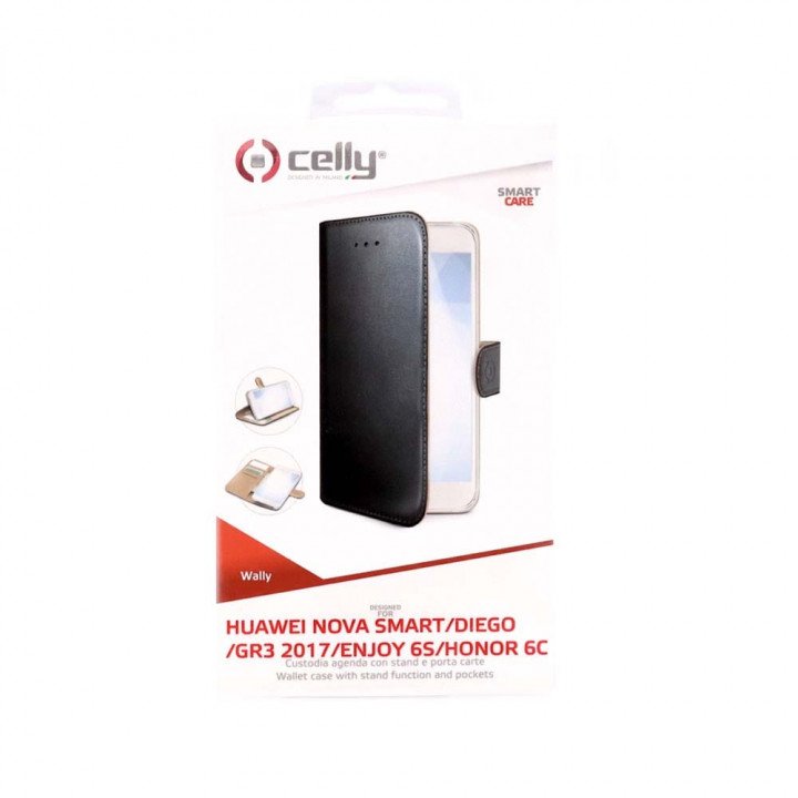 Celly Wally Book Case for Huawei Nova Smart Black