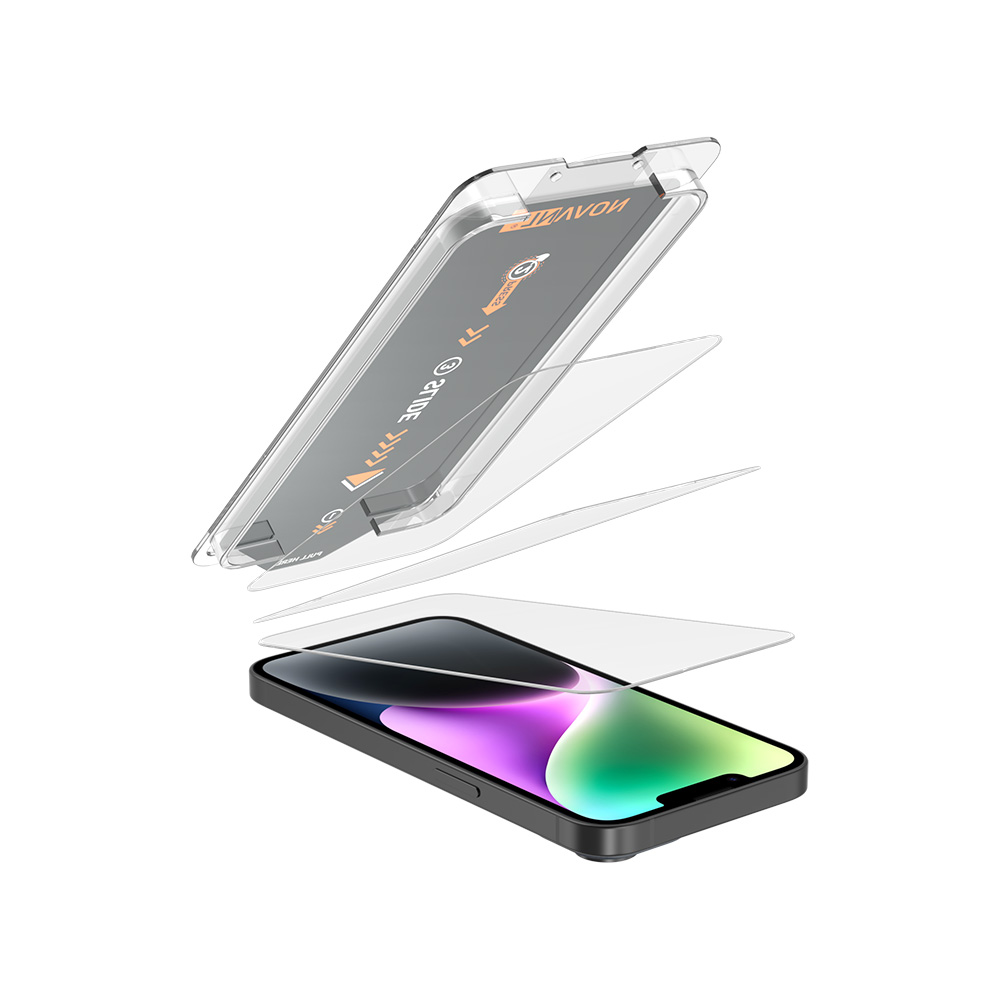 NOVANL 3 in 1 GlassProtector (incl. Applicator) voor iPhone 14
