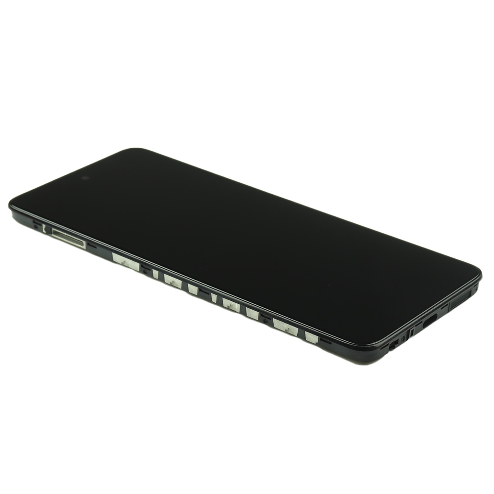 Motorola Scherm met frame voor Motorola Moto G51 Zwart Service Pack