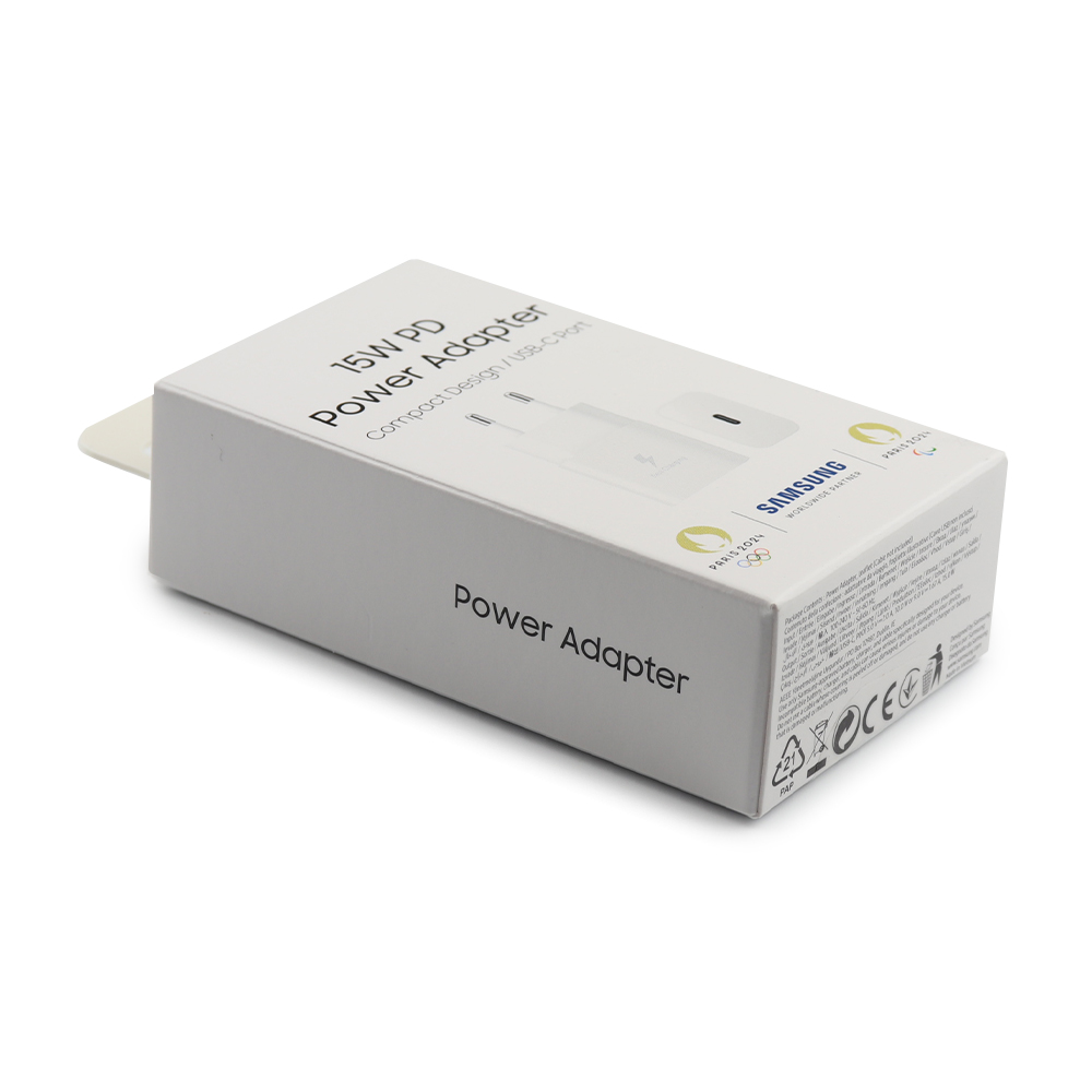 Travel Wall Fast charger 15W (USB-C) for Samsung White