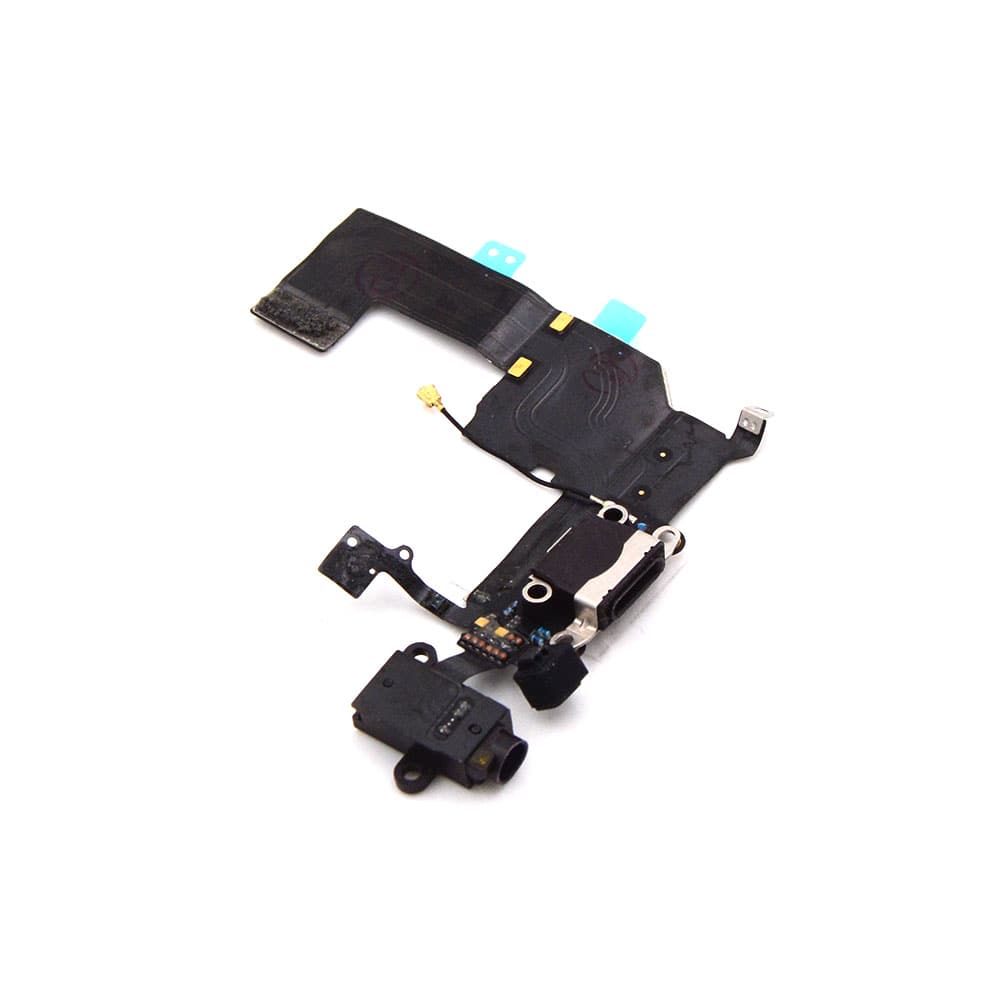 Apple Oplaadpoort met koptelefoonaansluiting voor iPhone 5c Zwart OEM-Equivalent