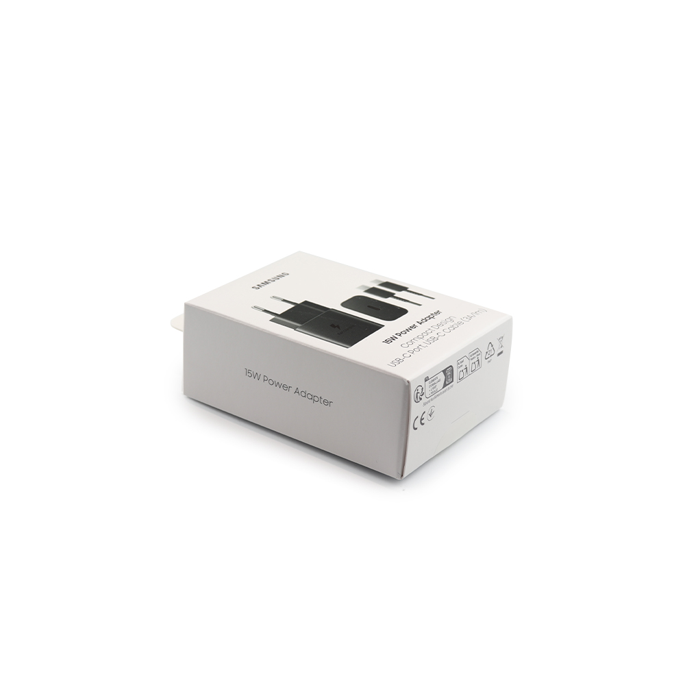 Travel Cargador de pared + cable 15W (USB-C) para Samsung Negro