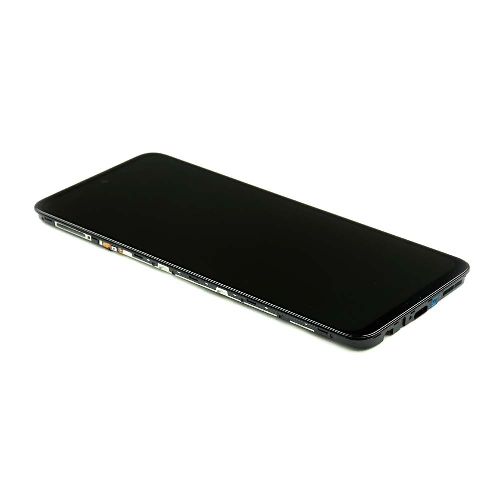 Motorola Scherm met frame voor Motorola Edge 20 Lite Zwart Service Pack