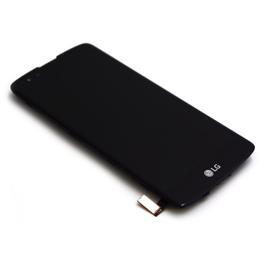 LG Scherm met frame voor LG K8 (K350N) Zwart OEM-Equivalent