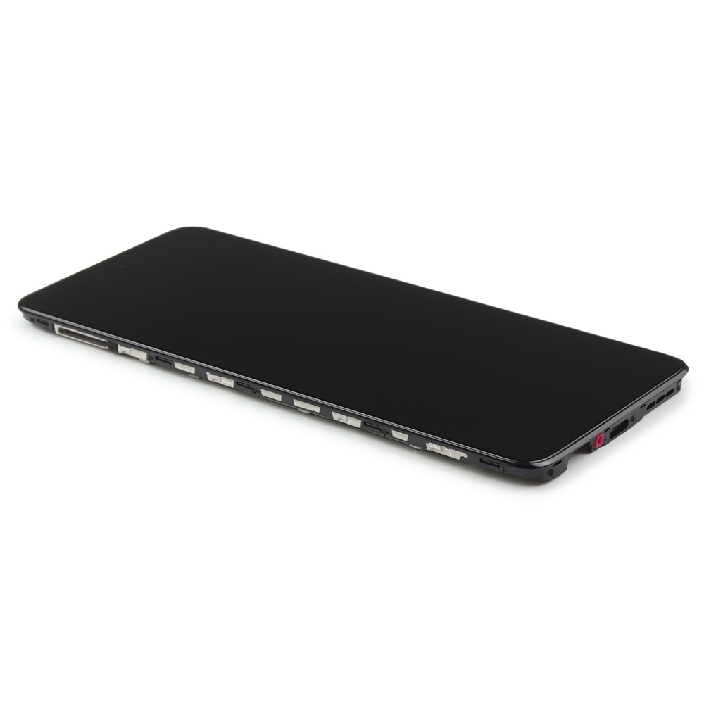 Motorola Scherm met frame voor Motorola Moto G72 Meteorite Zwart OEM-Equivalent