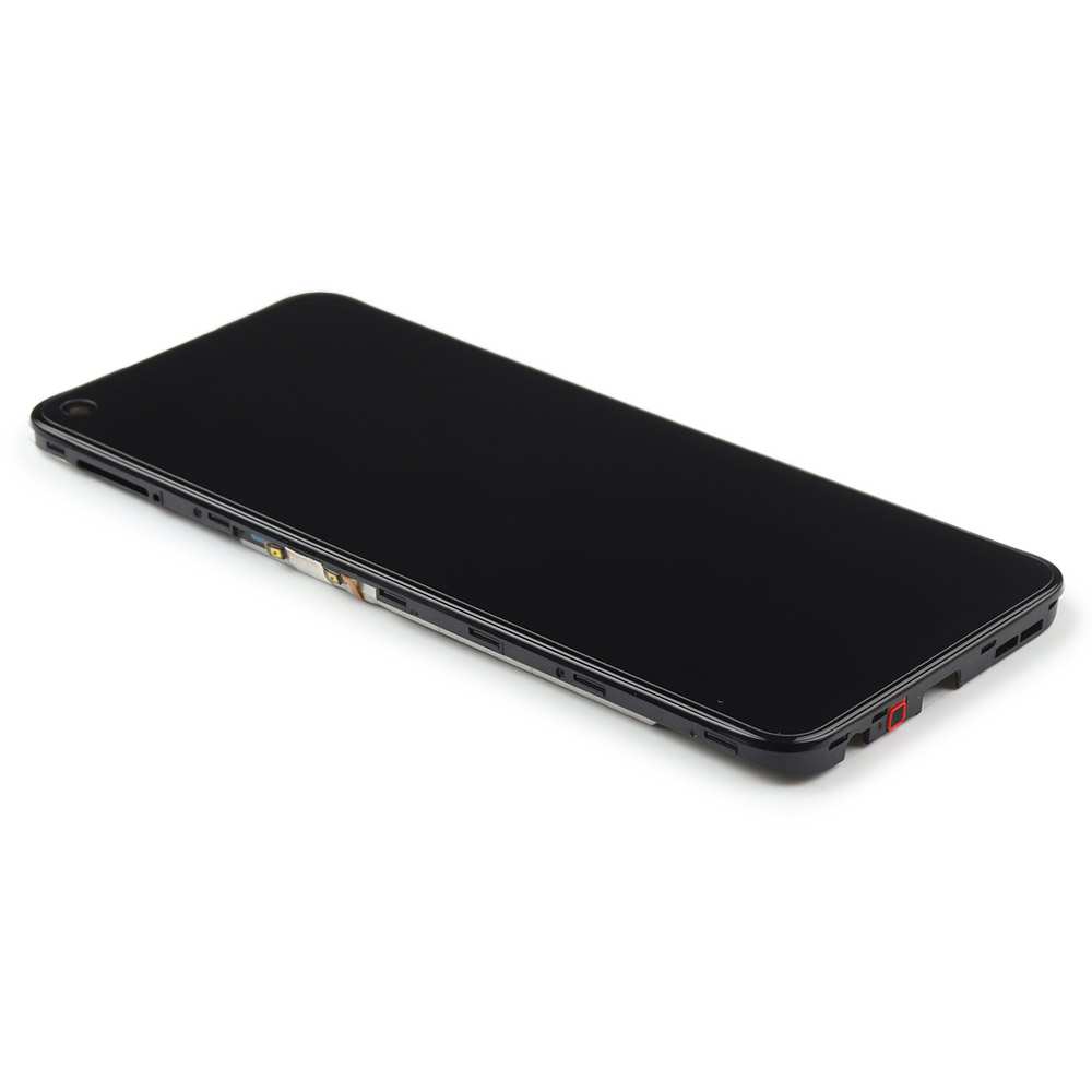 Realme Scherm met frame voor Realme 7 5G Zwart Service Pack