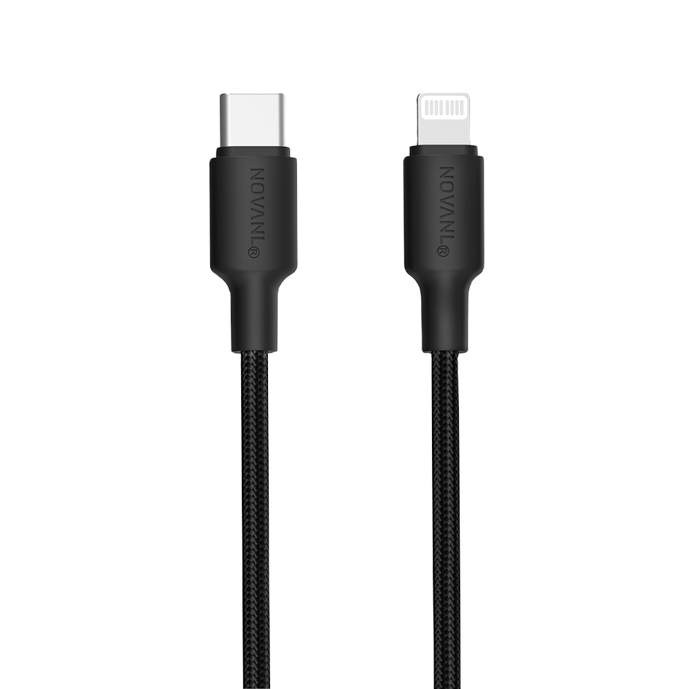 NOVANL SpeedCharge USB C to 8 Pin cable 30W (1M) Black