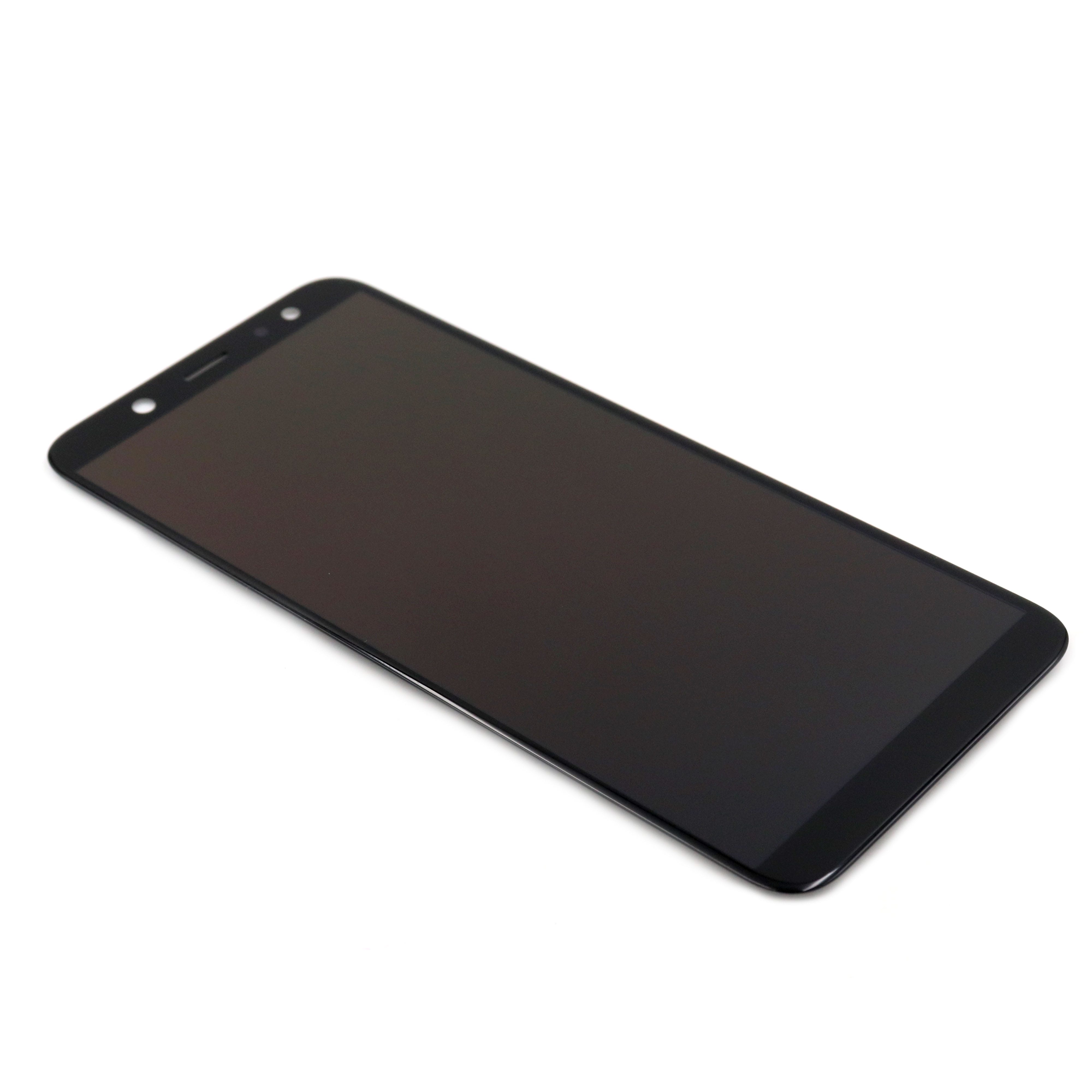 Samsung Scherm (met Adhesive) voor Samsung Galaxy A6 2018 (A600F) Zwart Service Pack