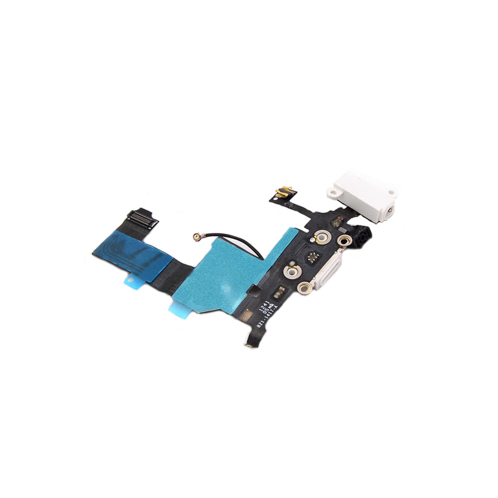 Apple Oplaadpoort met koptelefoonaansluiting voor iPhone 5 Wit OEM-Equivalent