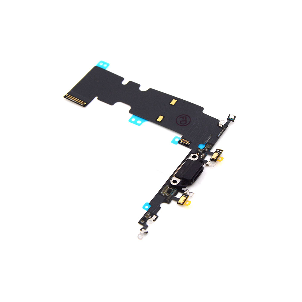 Apple Oplaadpoort voor iPhone 8 Plus Zwart Pulled
