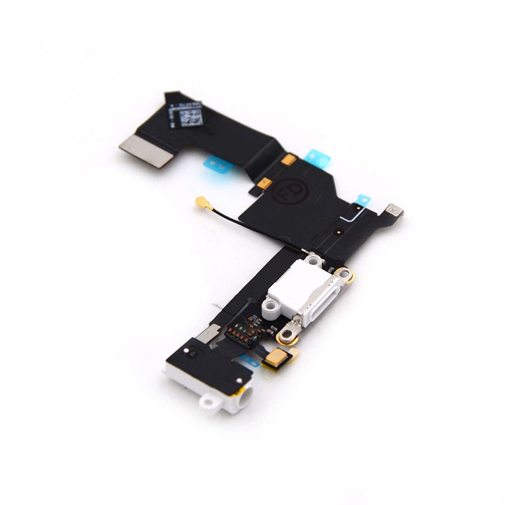 Apple Oplaadpoort met koptelefoonaansluiting voor iPhone SE Wit OEM-Equivalent