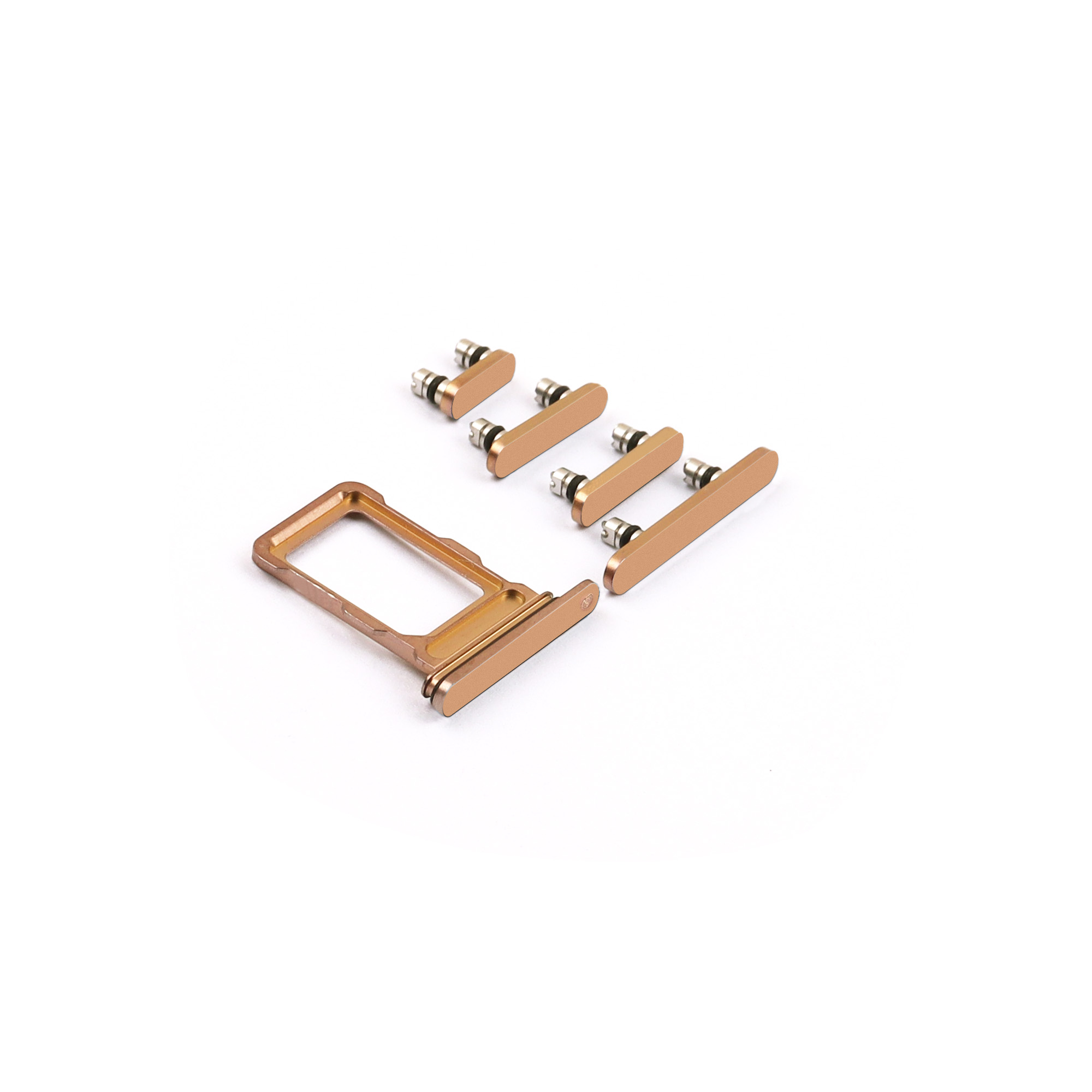 Apple behuizing knop Set (Power, Volume, Switch) voor iPhone 16 Pro/ 16 Pro Max Gold Titanium OEM-Equivalent