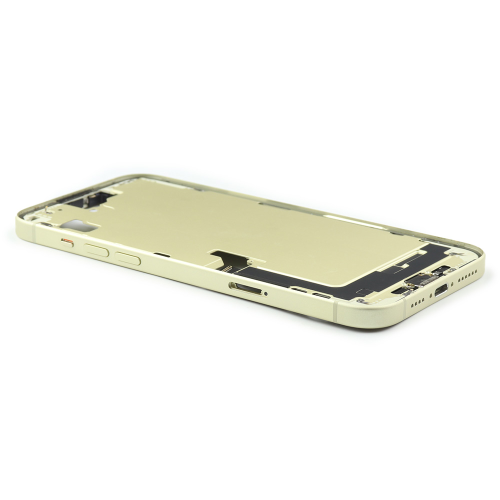Apple Middenframe met aan/uit- en volumeknop voor iPhone 15 Plus (EU Version) Geel Titanium Pulled