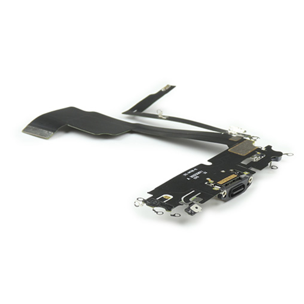Apple Oplaadpoort voor iPhone 15 Pro Max Zwart Pulled