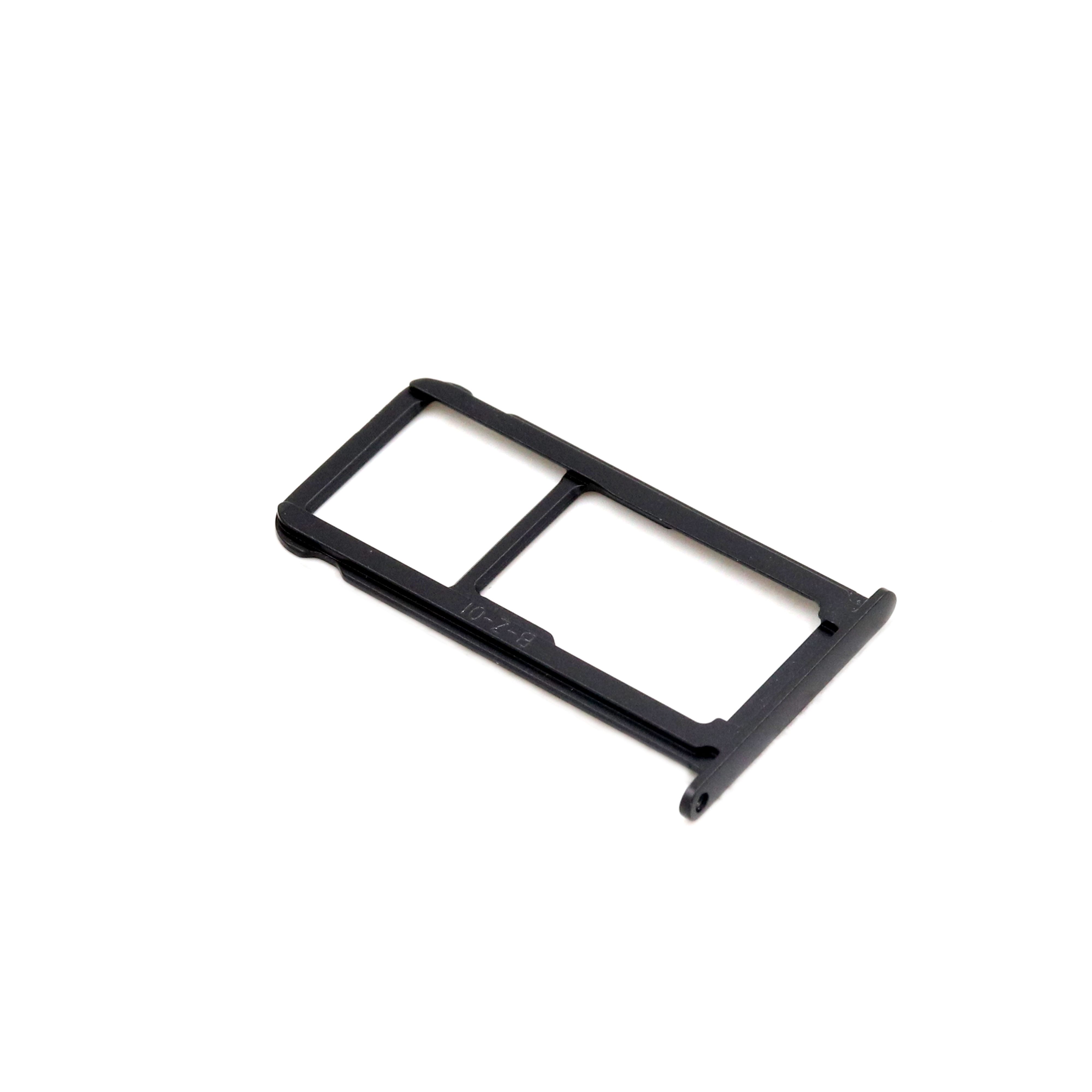 Huawei Sim- en SD-kaarthouder met cover voor Huawei P10 Zwart OEM-Equivalent
